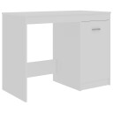 vidaXL Skrivebord hvit 100x50x76 cm sponplate