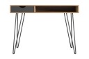 Skrivebord Concord 106 cm med Oppbevaring Skuff Grå/Natur/Sv   Novogratz