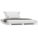 vidaXL Sengeramme hvit 140x190 cm heltre furu