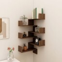vidaXL Vegg hj?rnehyller 2 stk brun eik 40x40x50 cm konstruert tre
