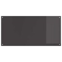 vidaXL Kjøkkenbakplate Mørke grå 120 x 60 x 0,6 cm herdet glass