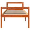  Sengeramme med hodegavl voksbrun 75x190 cm heltre furu 3305875