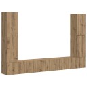  TV benksett 8 pcs Artisan Eik Konstruert tre