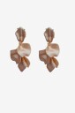 BOW19 Details   Øreringer Leaf Earrings   Beige