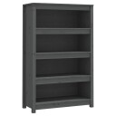 vidaXL Bokhylle gr? 80x35x126 cm heltre furu