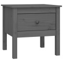 vidaXL Sidebord grå 50x50x49 cm heltre furu