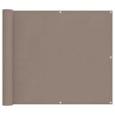 vidaXL Balkong Skjerm Gråbrun 100 x 500 cm Oxford Stoff