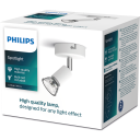 Philips Påbygd Spotlys Overflateegnet Gu10 1 Ampuller 220-240 V Hvit