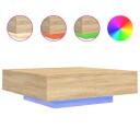  Salongbord med LED-lys sonoma eik 100x100x31 cm 836604