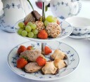 Royal Copenhagen Musselmalt Riflet etasjefat 2 etasjer
