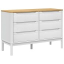  Kommode FLORO hvit heltre furu 8721012215290