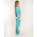Neon Blå 80 talls Grilldress med Lommer til Dame Strl M