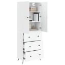 vidaXL Skapsett 2 pcs Hvit 66 x 34,5 x 90 cm Konstruert tre