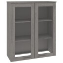 vidaXL Bordplate for highboard lysegrå 85x35x100 cm heltre furu
