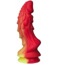 Fantasm Tales Red Dragon Silikon Dildo med sugekopp 22 cm - Rød - Rød
