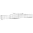 vidaXL Gabionkurver buede 4 stk 400x30x40/60 cm galvanisert jern