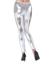 Widmann Sølvfarget Metallisk Leggings Strl L/XL