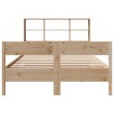  Seng med bokhylle uten madrass 150x200 cm heltre furu 8721158617712