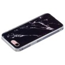 Marmormønster IMD-modell iPhone 7/8/SE (2020)/SE (2022) TPU-deksel Svart