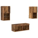  TV Veggskap 4 pcs Gamle tre 30,5 x 30 x 60 cm Konstruert tre