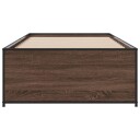  Sengeramme brun eik 100x200 cm konstruert tre og metall 8721012987661