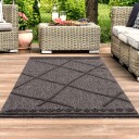 Shaggy Indoor Outdoor   Newhaven antrasitt Størrelse: 160 x 230 cm