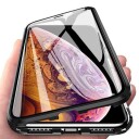 Wozinsky Full Magnetic Case 360 Cover Front and Back Cover with Built in Glass Vivo X60 Black and Clear