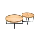 Sofabord HOME4YOU Music 2 stk. sett eik 70x46, 50x38 - Eik
