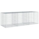 Gabionkurv med deksel 300x100x100 cm galvanisert jern