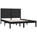 vidaXL Sengeramme svart heltre 150x200 cm 5FT King Size 8720287033677