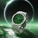 Paul Rich Frosted Star Dust II Silver Green PR20209 - Herre - 43 mm - Analog - Kvarts urverk - Mineralglas