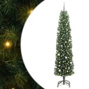  Kunstig juletre med 300 LED grønn 240 cm PVC og stål og plast
