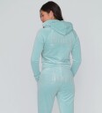 Juicy Couture Cardigan   Beskåret   Madison   Velur   Blue Surf   Juicy Couture   Teen   XXS   Xtra Xtra Small   Cardigan   Turkis