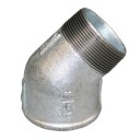Galvanisert vinkel med muffe/nippel 2" - 45 grader