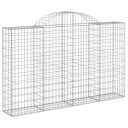 vidaXL Gabionkurver buede 4 stk 200x30x120/140 cm galvanisert jern