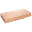 vidaXL Vegghylle lysebrun 40x20x6 cm behandlet heltre eik