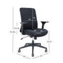 Kontorstol HOME4YOU Severo Svart - svart
