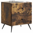  Nattbordskap Røkt Eik 43 x 34,5 x 47,5 cm Konstruert tre