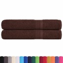 vidaXL Håndklær FROGN 2 stk brun 100x200 cm 360 gsm