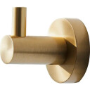 Børstet messingkrok for lim eller skruer