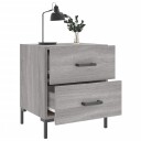 vidaXL Nattbord 2 stk grå sonoma 40x35x47,5 cm konstruert tre