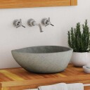 vidaXL Vaskeservant oval elvestein 37-46 cm