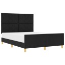  Senge RAMME Svart 140x190 cm Stoff