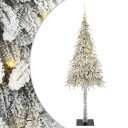  Juletre med 300 LED med stativ Hvit 180 cm PE og stål