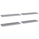 vidaXL Flytende vegghyller 4 stk gr? 80x23,5x3,8 cm MDF