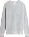 Tommy Hilfiger Rwb Rib Crew Neck   LIGHT GREY HEATHER   L