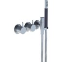 Vola 5171R Dusjtermostat, med hånddusj, rosett, krom