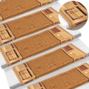 vidaXL Selvklebende trappematter 5 stk 65x21x4 cm beige