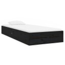 vidaXL Sengeramme svart heltre 75x190 cm 2FT6 Small Single