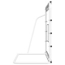  Footballnett med stoppnett hvit og svart 184x61x123 cm stål PE